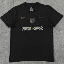 2025/26 BA x Travis Scott Black Pure Cotton Jersey 胸前银色字