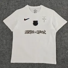 2025/26 BA x Travis Scott White Pure Cotton Jersey 胸前银色字