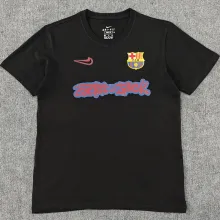 2025/26 BA x Travis Scott Black Pure Cotton Jersey 胸前红色字