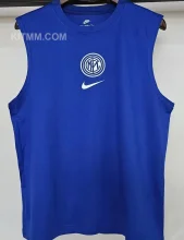 2025/26 In Milan Blue Pure Cotton Vest Jersey