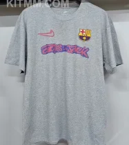 2025/26 BA x Travis Scott Grey Pure Cotton Jersey 胸前红色字