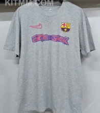 2025/26 BA x Travis Scott Grey Pure Cotton Jersey 胸前红色字