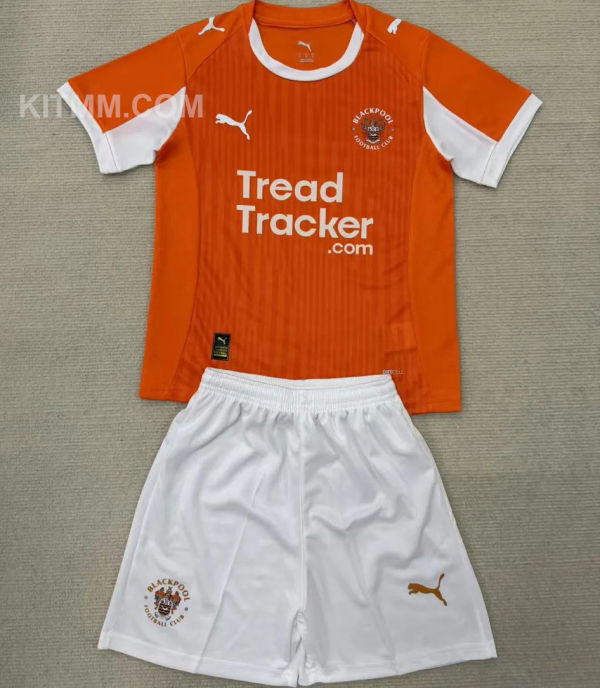 2025/26 Blackpool Home Kids Soccer Jersey