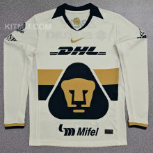 2025/26 Pumas UNAM Home White Long Sleeve Soccer Jersey