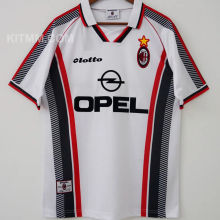1997/98 AC Milan Away White Retro Soccer Jersey
