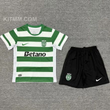 2025/26 Sporting Lisbon Home Kids Soccer Jersey 里斯本