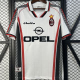 1997/98 AC Milan Away White Retro Soccer Jersey