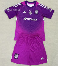 2025/26 U.A.N.L Tiger GK Purple Kids Soccer Jersey