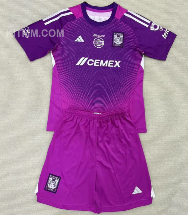 2025/26 U.A.N.L Tiger GK Purple Kids Soccer Jersey