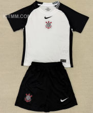 2025/26 Corinthians Home White Kids Soccer Jersey