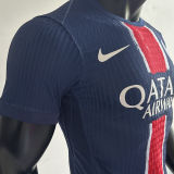 2024/25 PSG Home Blue Champion Style Player Version Soccer Jersey 前后带星