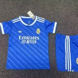 2025/26 RM Third Blue Kids Soccer Jersey有歪纹