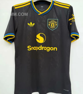 2025/26 M Utd 1:1 Quality Third Black Fans Soccer Jersey