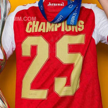CHAMPIONS # 25 ARS 1:1 Quality Home Red Fans Soccer Jersey 男 新款2025/26 ★★