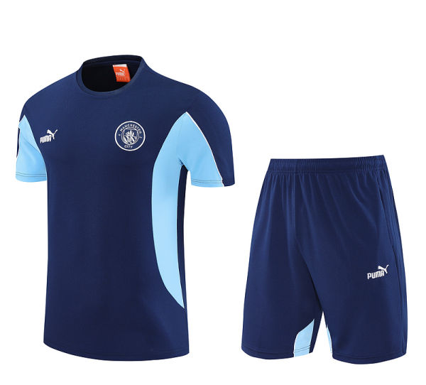 2025/26 Man City Sapphire Blue Training Jersey(A Set)