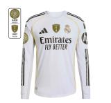 2025/26 RM Home White Long Sleeve Player Version Soccer Jersey