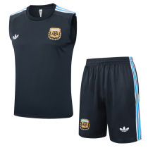 2025/26 Argentina Dark Grey Vest Training Jersey(A Set)