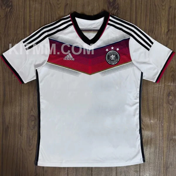 2014 Germany Home White Retro Fans Soccer Jersey  3 Start 三星