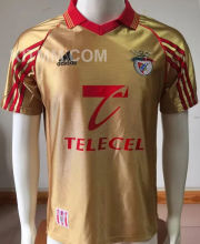 1998/1999 Benfica Away Gold Retro Soccer Jersey