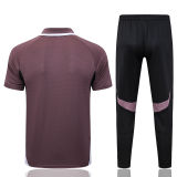 2025/26 M Utd Grey Purple POLO Sweater Tracksuit