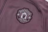 2025/26 M Utd Grey Purple Jacket Tracksuit
