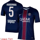 2025/26 PSG Home Blue Player Version Long Sleeve Soccer Jersey