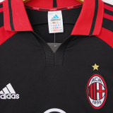2000/2001 AC Milan Away Black Retro Soccer Jersey