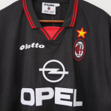 1997/98 AC Milan Away Black Retro Soccer Jersey