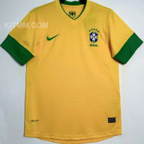 2012/13 Brazil Home Yellow Retro Soccer Jersey