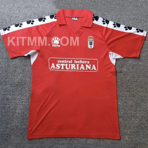1990/91 Real Oviedo Away Red Retro Soccer Jersey