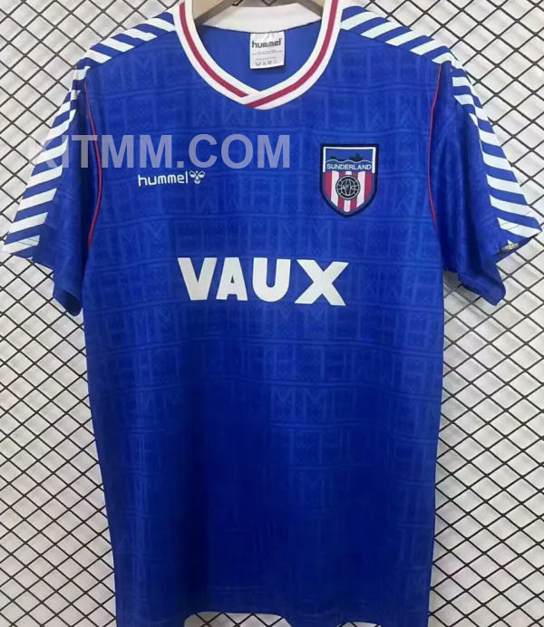 1991 Sunderland Away Blue Retro Soccer Jersey