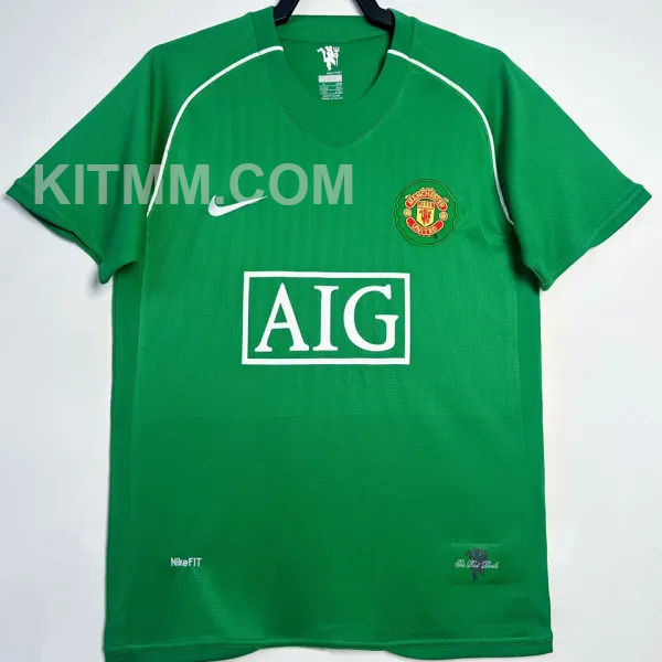 2007/08 M Utd Green GK Retro Soccer Jersey