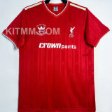 1986/1987 LFC Home Red Retro Soccer Jersey
