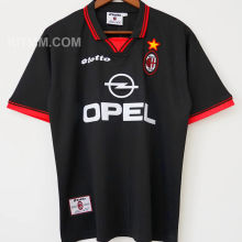 1997/98 AC Milan Away Black Retro Soccer Jersey