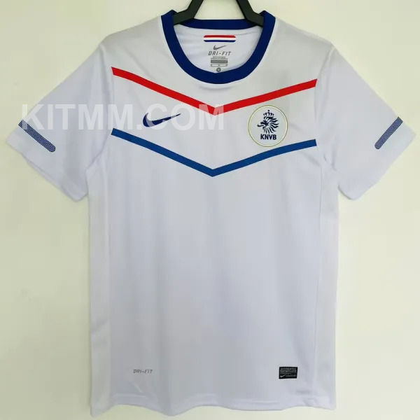 2010 Netherlands Away White Retro Jersey
