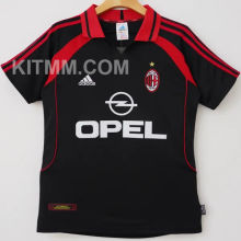 2000/2001 AC Milan Away Black Retro Soccer Jersey