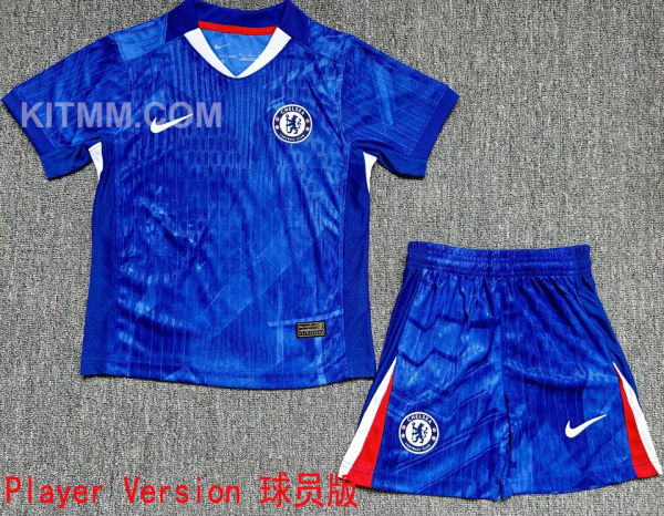 2025/26 CFC Home Blue Player Version Kids Soccer Jersey 球员版童装