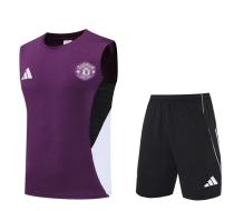 2025/26 M Utd Deep Purple Vest Training Jersey(A Set)