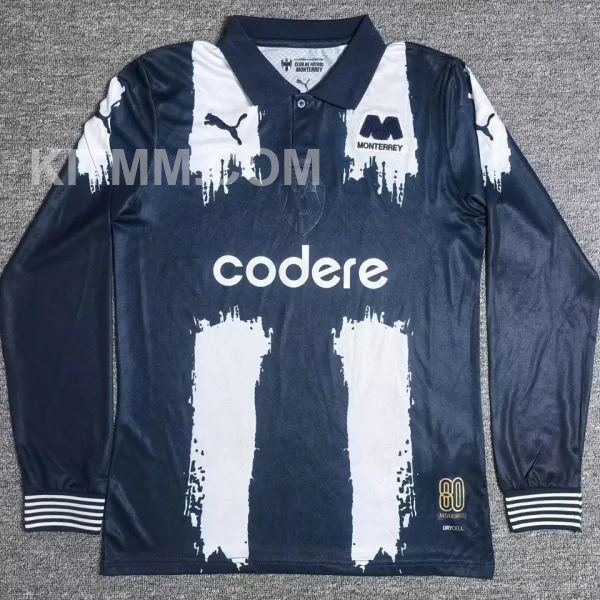 2025/26 Monterrey 80Th Anniversary Edition Long Sleeve Soccer Jersey 胸前队微是M