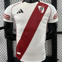 2025/26 River Plate Home White Player Version Soccer Jersey 胸前空白版