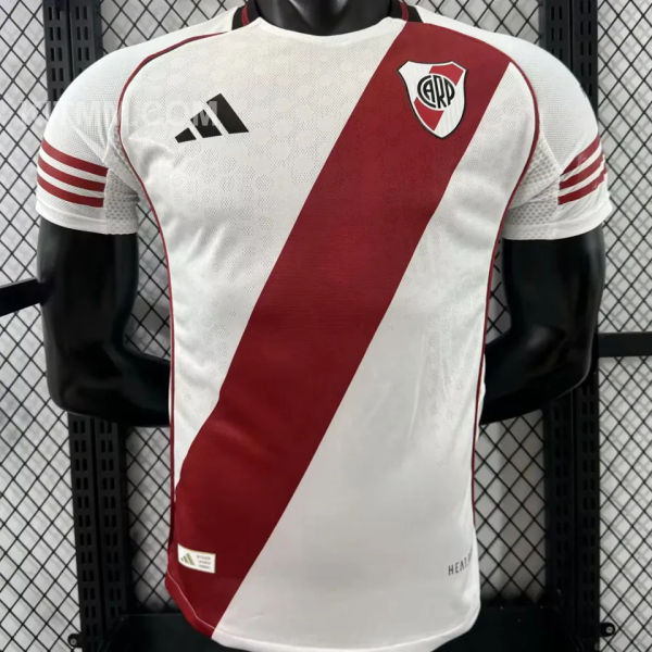 2025/26 River Plate Home White Player Version Soccer Jersey 胸前空白版