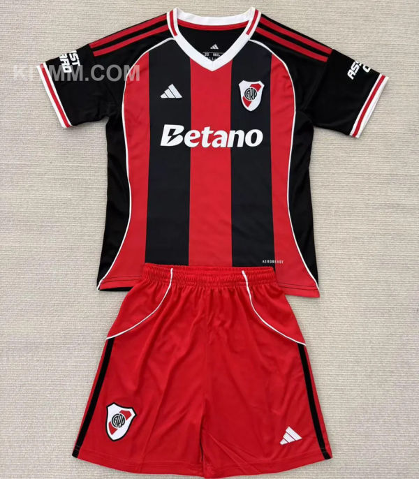 2025/26 River Plate Away Kids Soccer Jersey