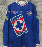 1997/98 Cruz Azul Home Blue Retro Long Sleeve Soccer Jersey