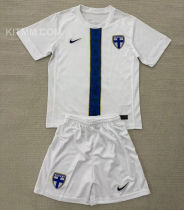 2025/26 Finland Home White Kids Soccer Jersey