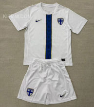 2025/26 Finland Home White Kids Soccer Jersey
