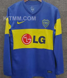 2011/12 Boca Home Blue Retro Long Sleeve Soccer Jersey