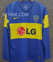 2011/12 Boca Home Blue Retro Long Sleeve Soccer Jersey