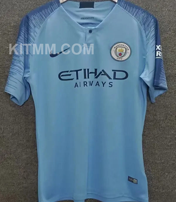 2018/2019 Man City Home Blue Retro Jersey
