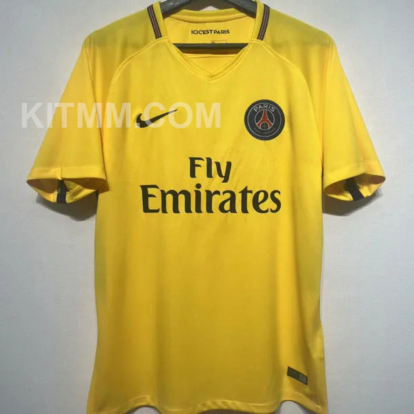 2017/18 PSG Away Yellow Retro Soccer Jersey