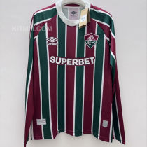 2025/26 Fluminense Home Long Sleeve Fans Soccer Jersey